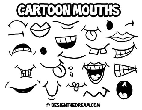mouth clipart easy cartoon
