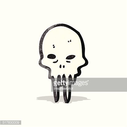 Melting skull cartoon premium. Mouth clipart gross