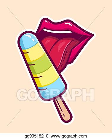 Mouth clipart ladies. Vector art girl open