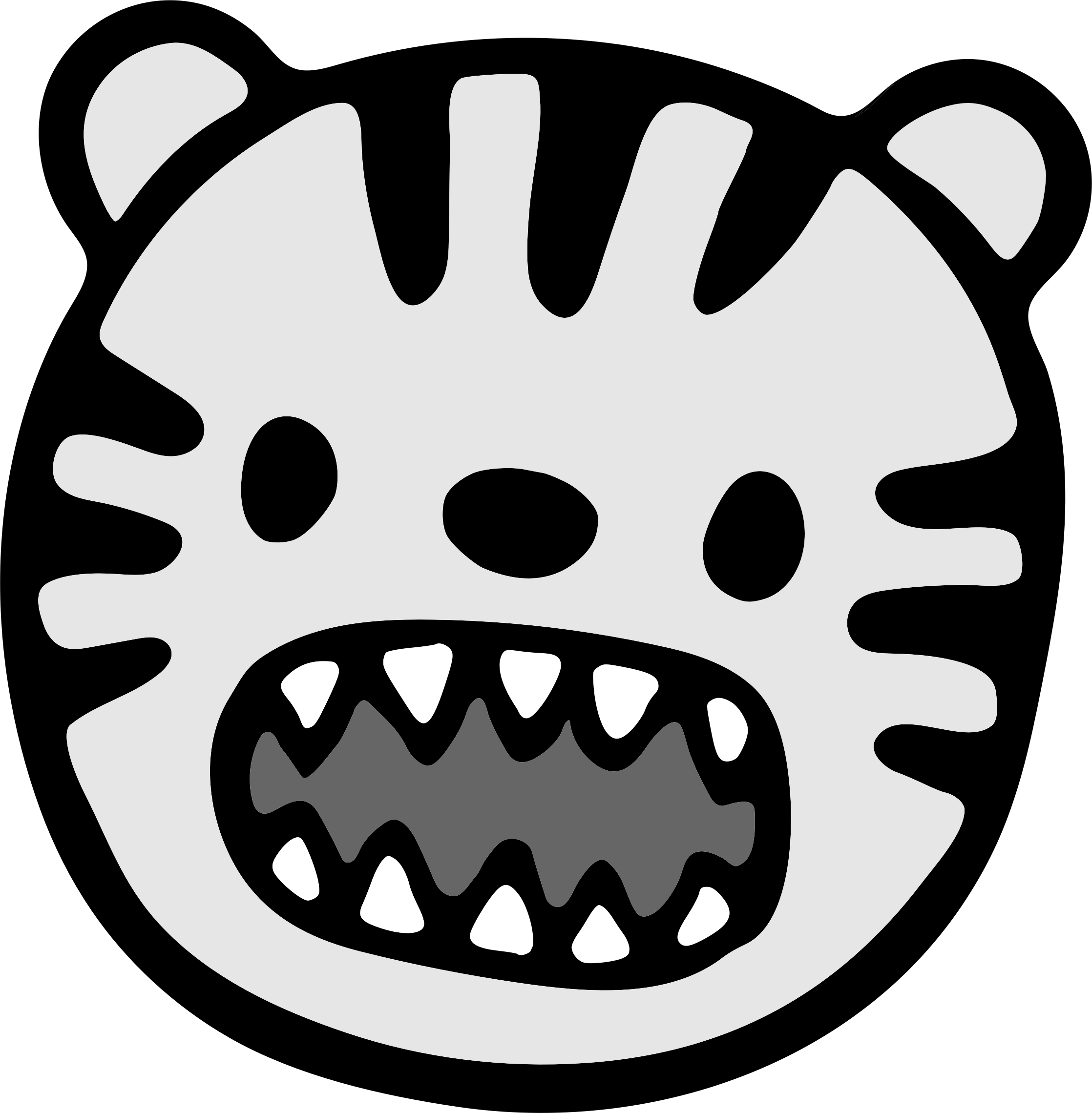 mouth clipart tiger