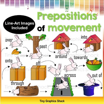 Prepositions of clip art. Movement clipart