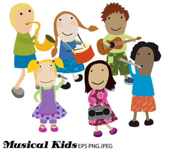 musical clipart children's