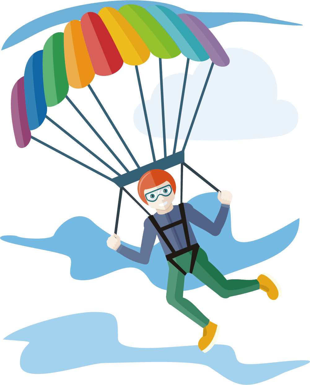 Parachute clipart parasuit. Parachuting clip art sport
