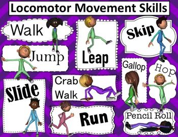 movement clipart locomotor skill