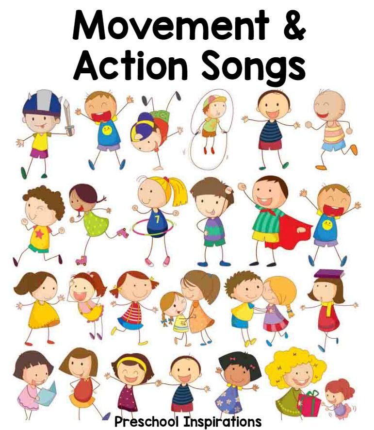 Movement clipart silly kid. Preschool songs for circle