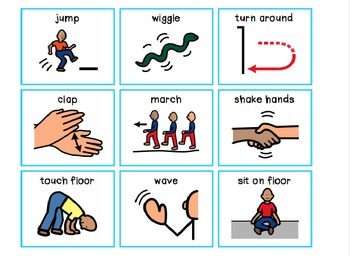 Movement clipart simon says. Adapted for early childhood