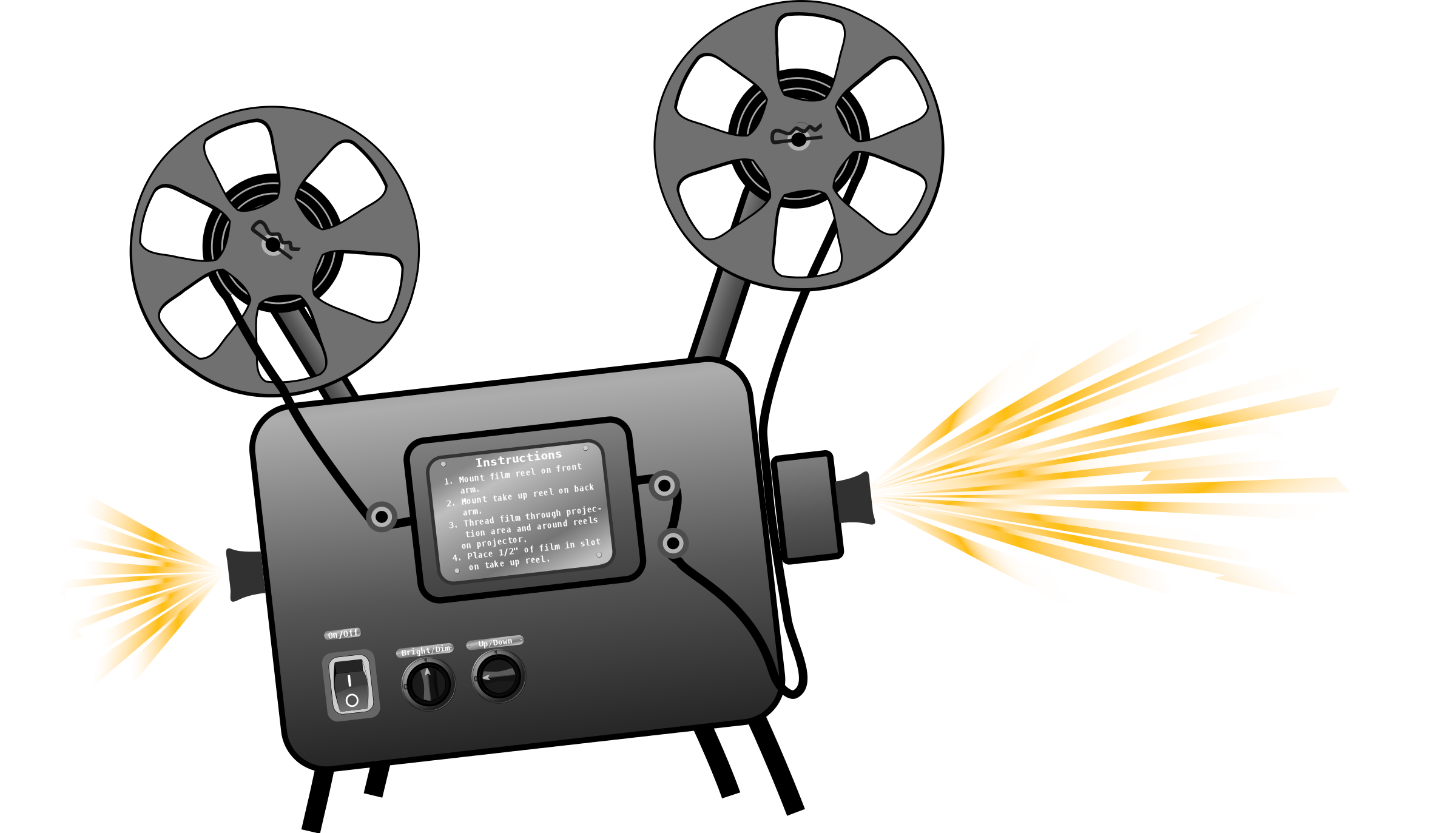 Projector panda free images. Movie clipart disc