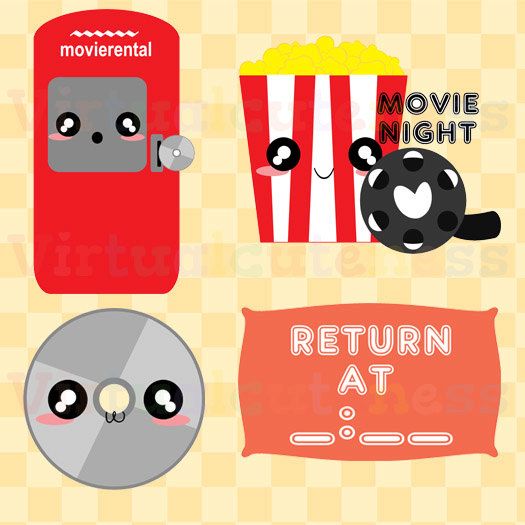 Night clip art popcorn. Movie clipart movie rental