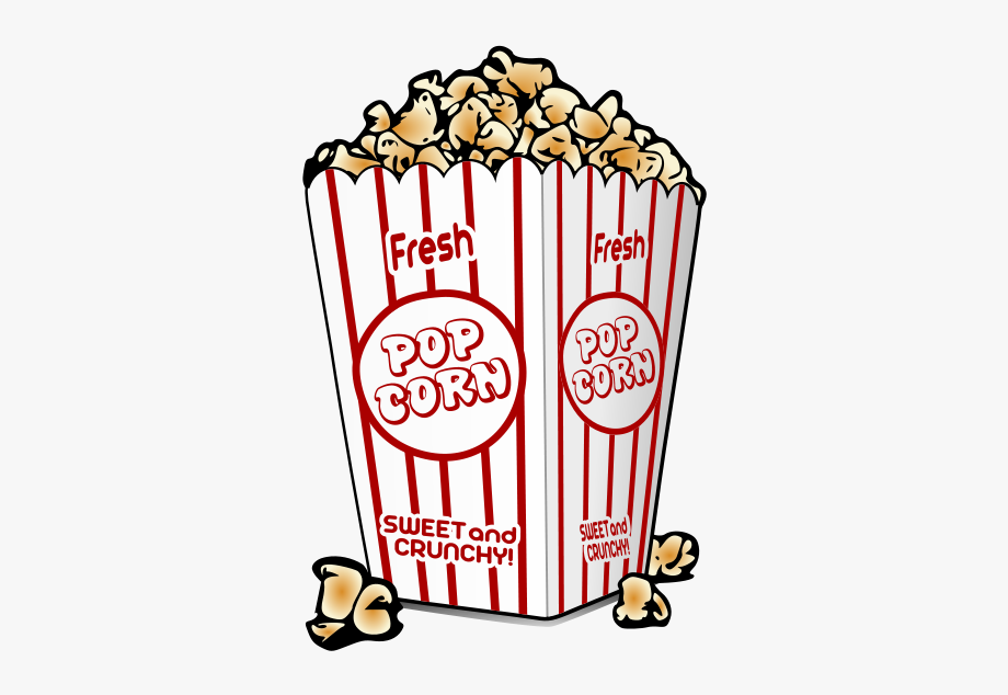 movie clipart spilled popcorn clipart, transparent - 128.85Kb 920x634.