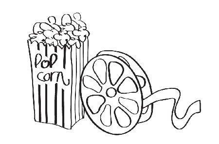 movies clipart line art