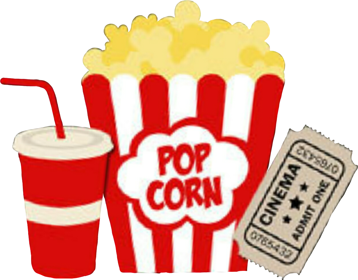 tickets clipart popcorn