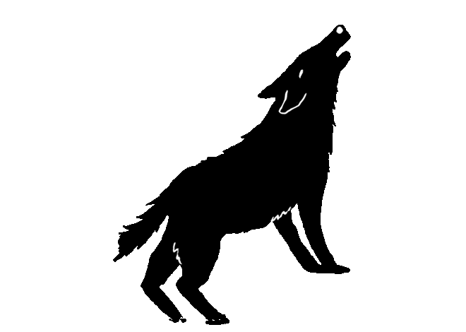 moving clipart wolf