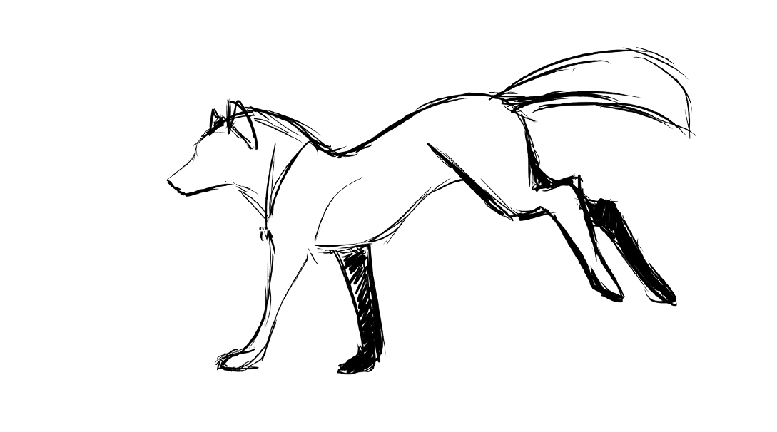 moving clipart wolf