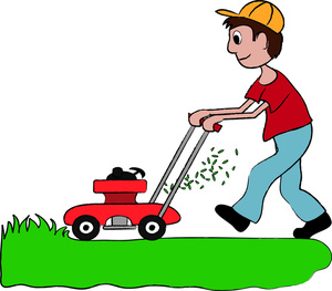 lawnmower clipart mowed grass