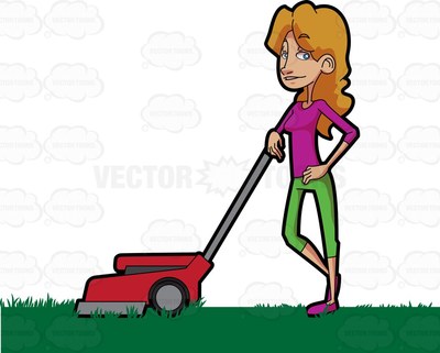 Mowing clipart happy. Lawn mower cartoon pictures