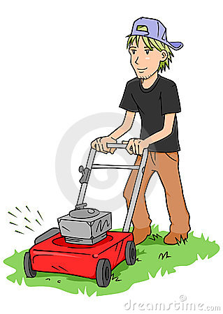 mowing clipart nice