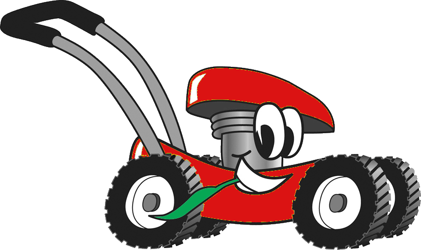 mowing clipart red