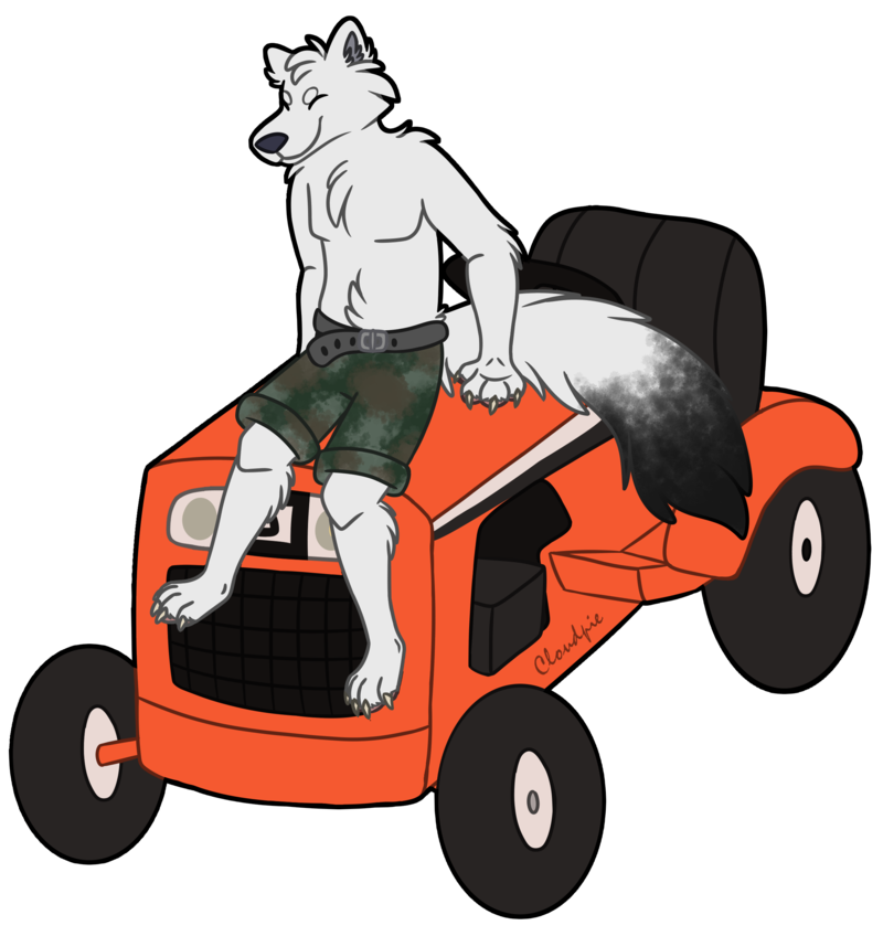 mowing clipart riding