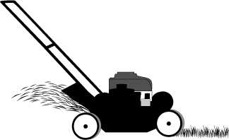 mowing clipart silhouette