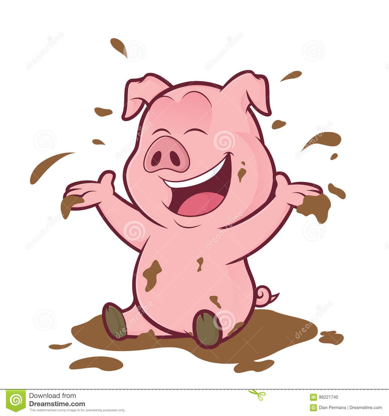 mud clipart clean pig