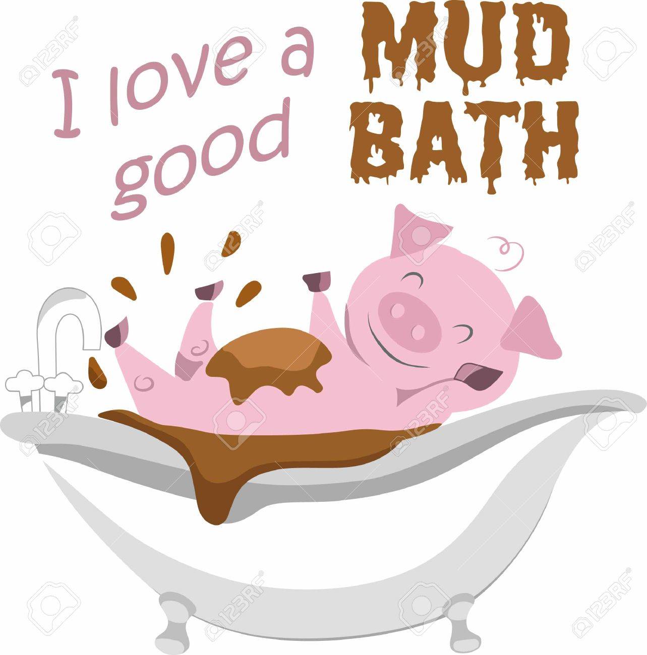 mud clipart cool pig