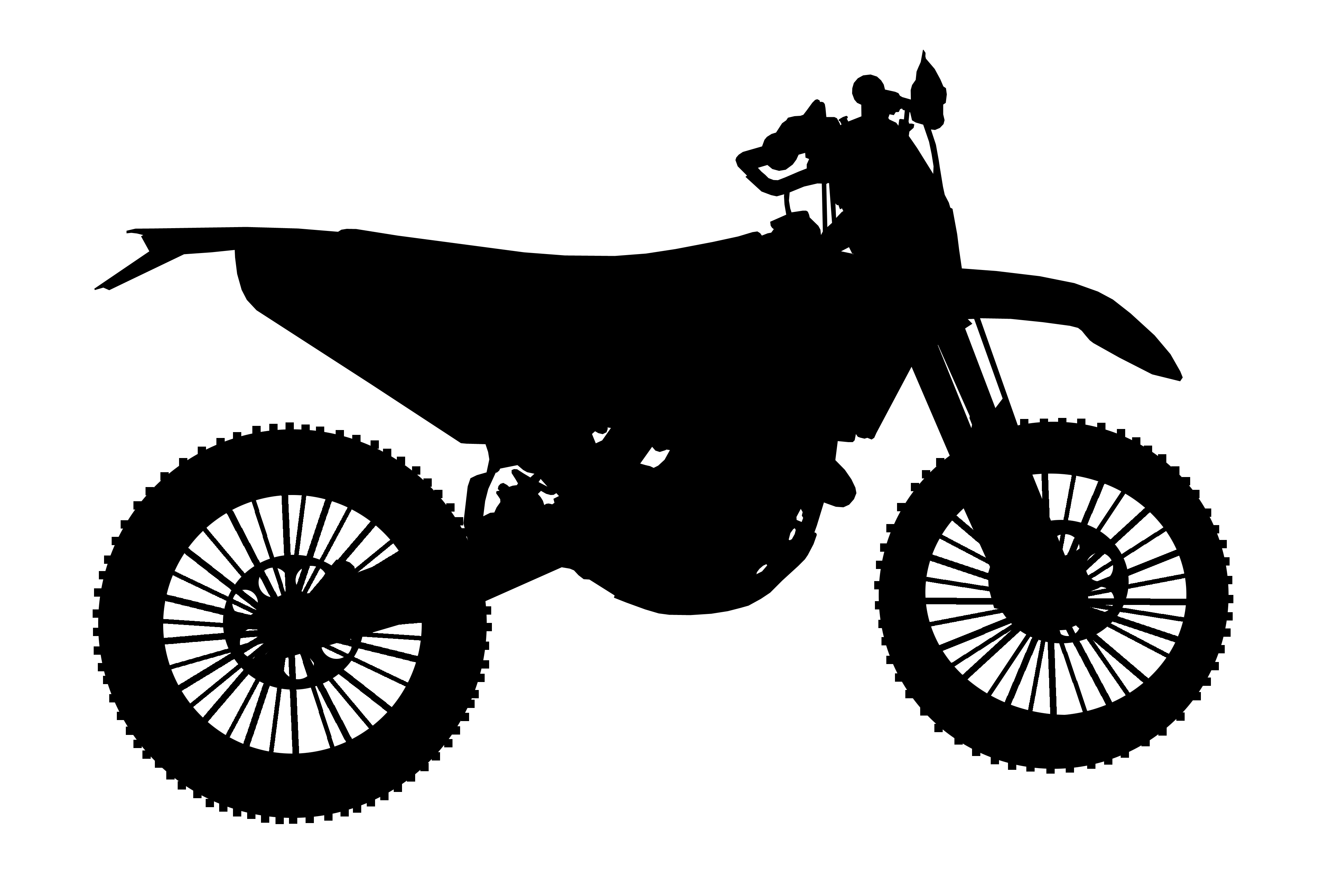 Silhouette of a bike. Mud clipart dirt biking