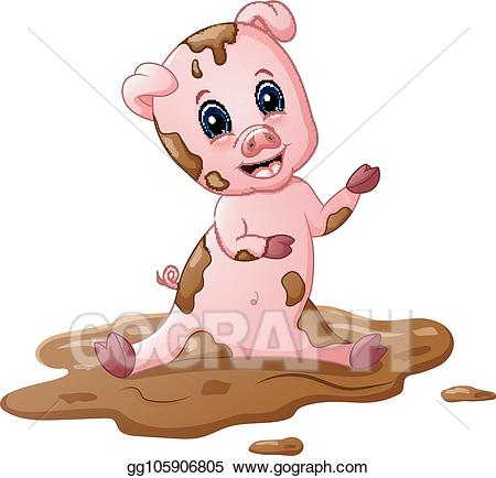 mud clipart piggy