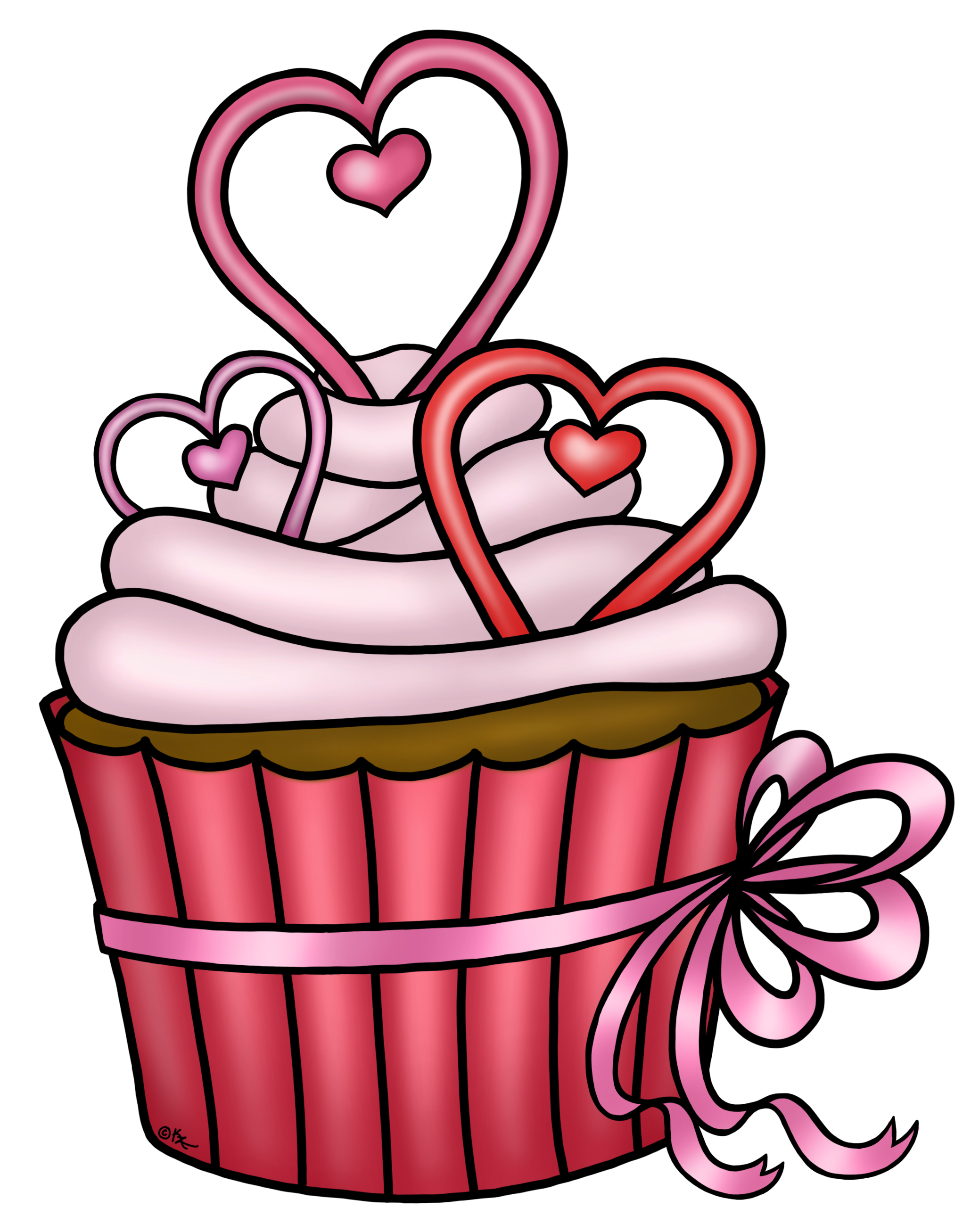 Muffin clipart baked goody. Vanilla cupcake red free