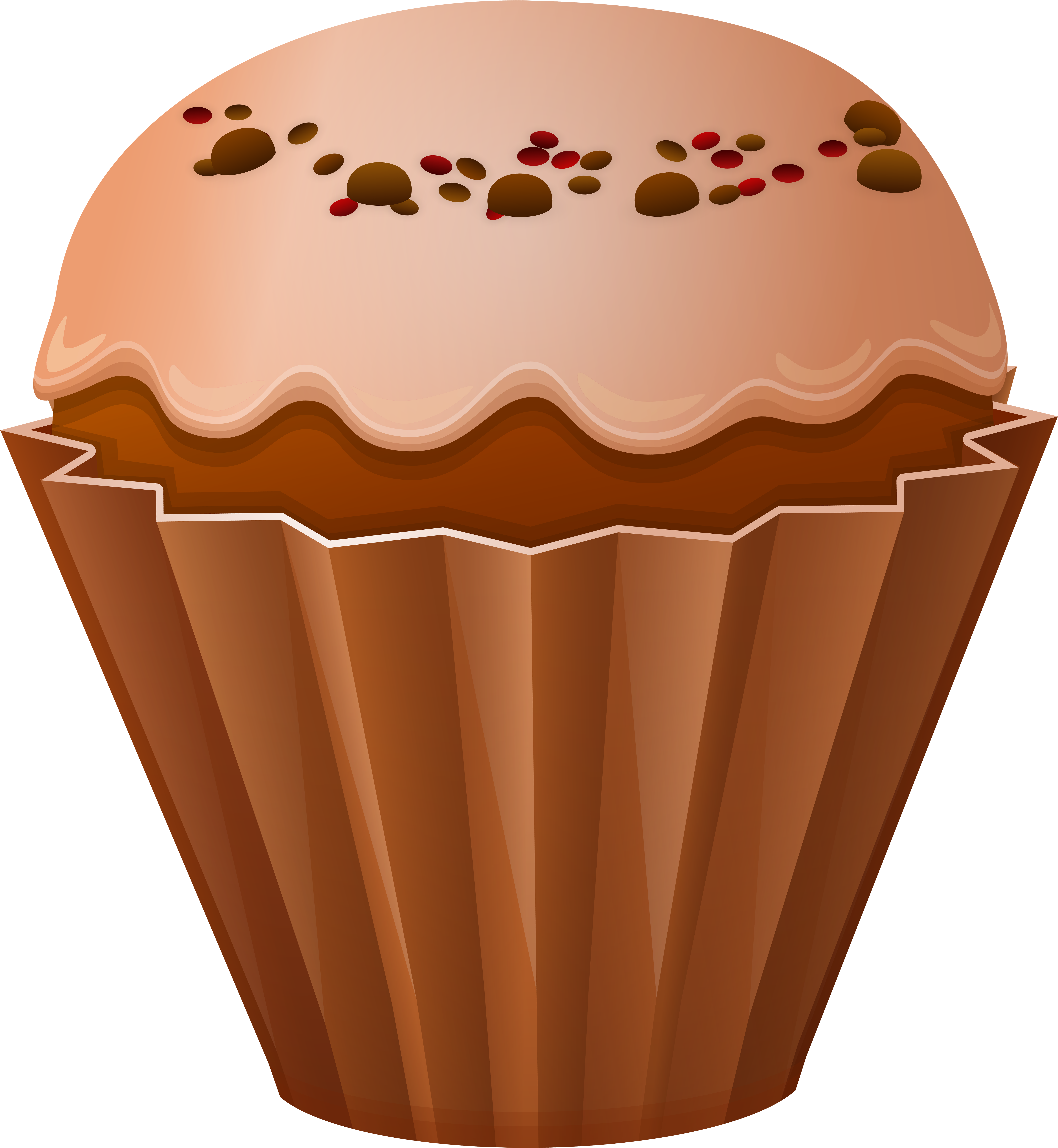 muffin clipart brown food