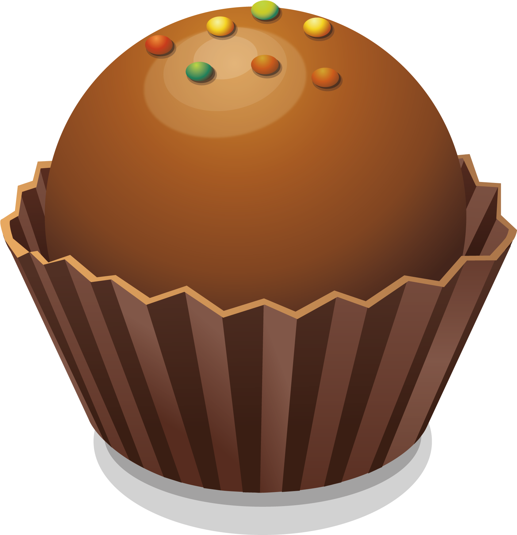 muffin clipart brown food