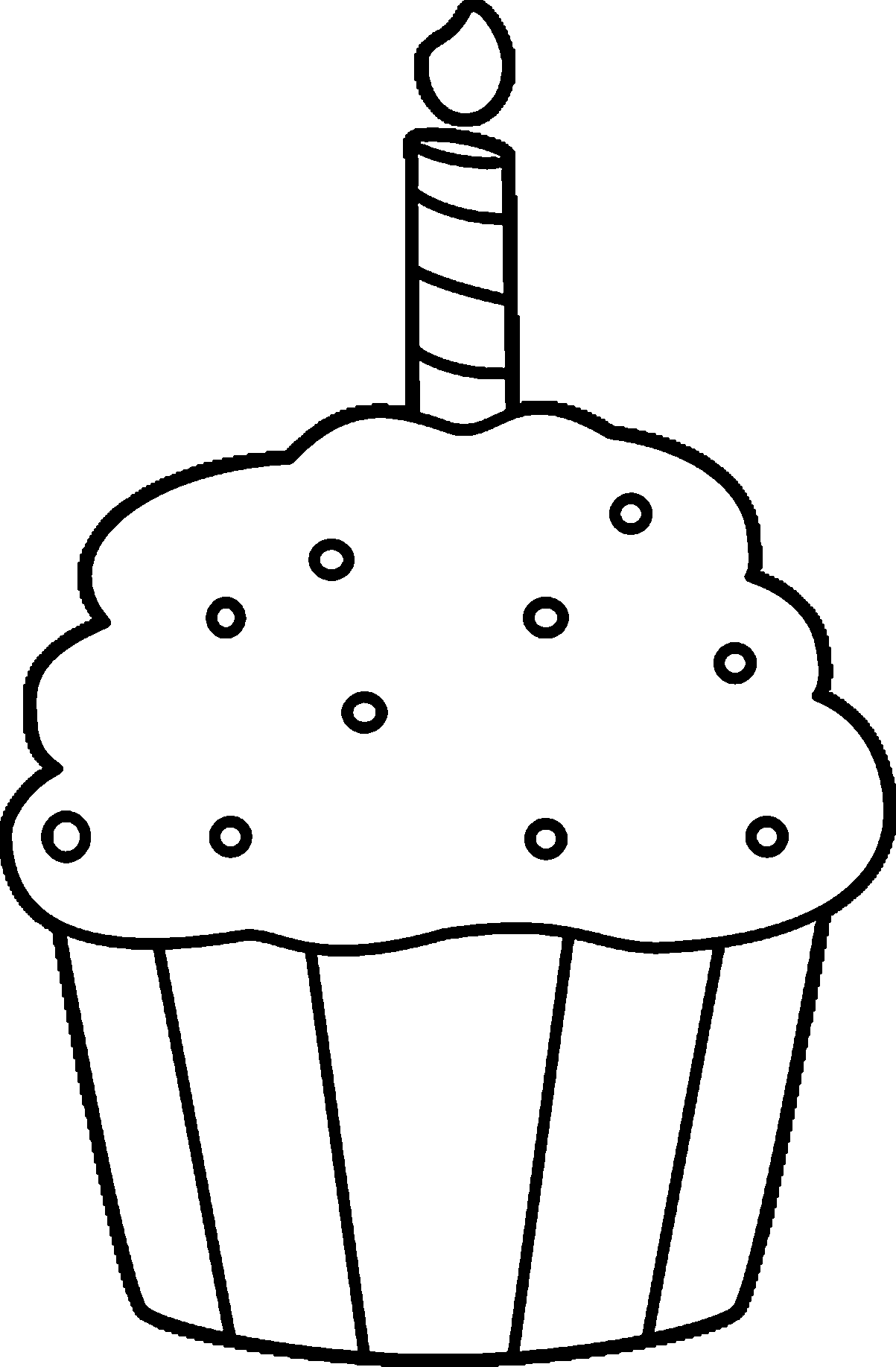 muffin clipart coloring page