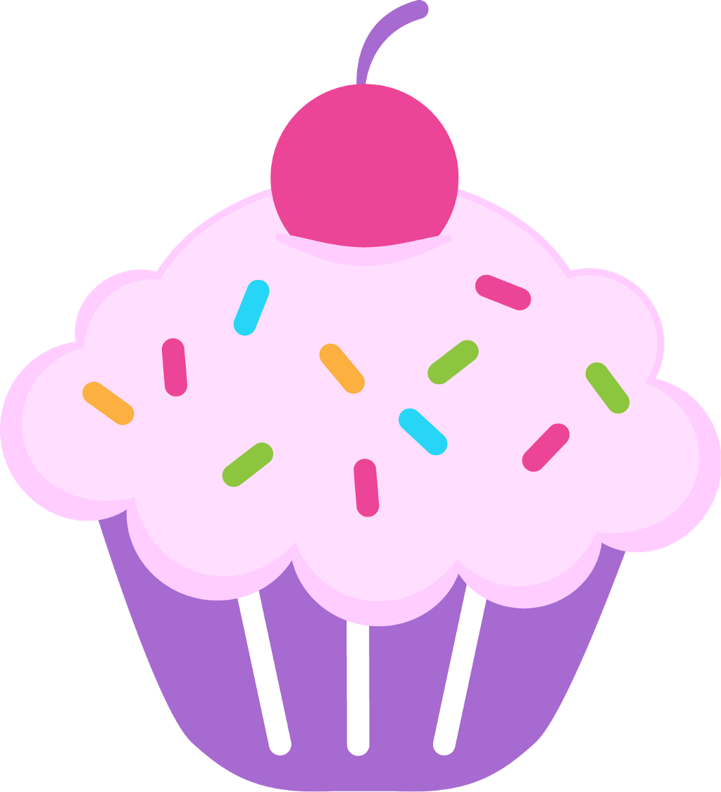 Muffin clipart kawaii. Cupcake fofo cute sticker