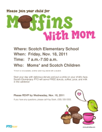 Muffin clipart mom flyer. Doughnuts muffins pto today