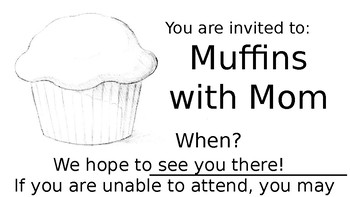 muffins clipart mom invitation