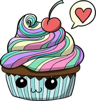 muffins clipart rainbow cupcake