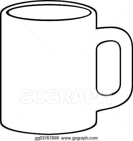 mug clipart black and white