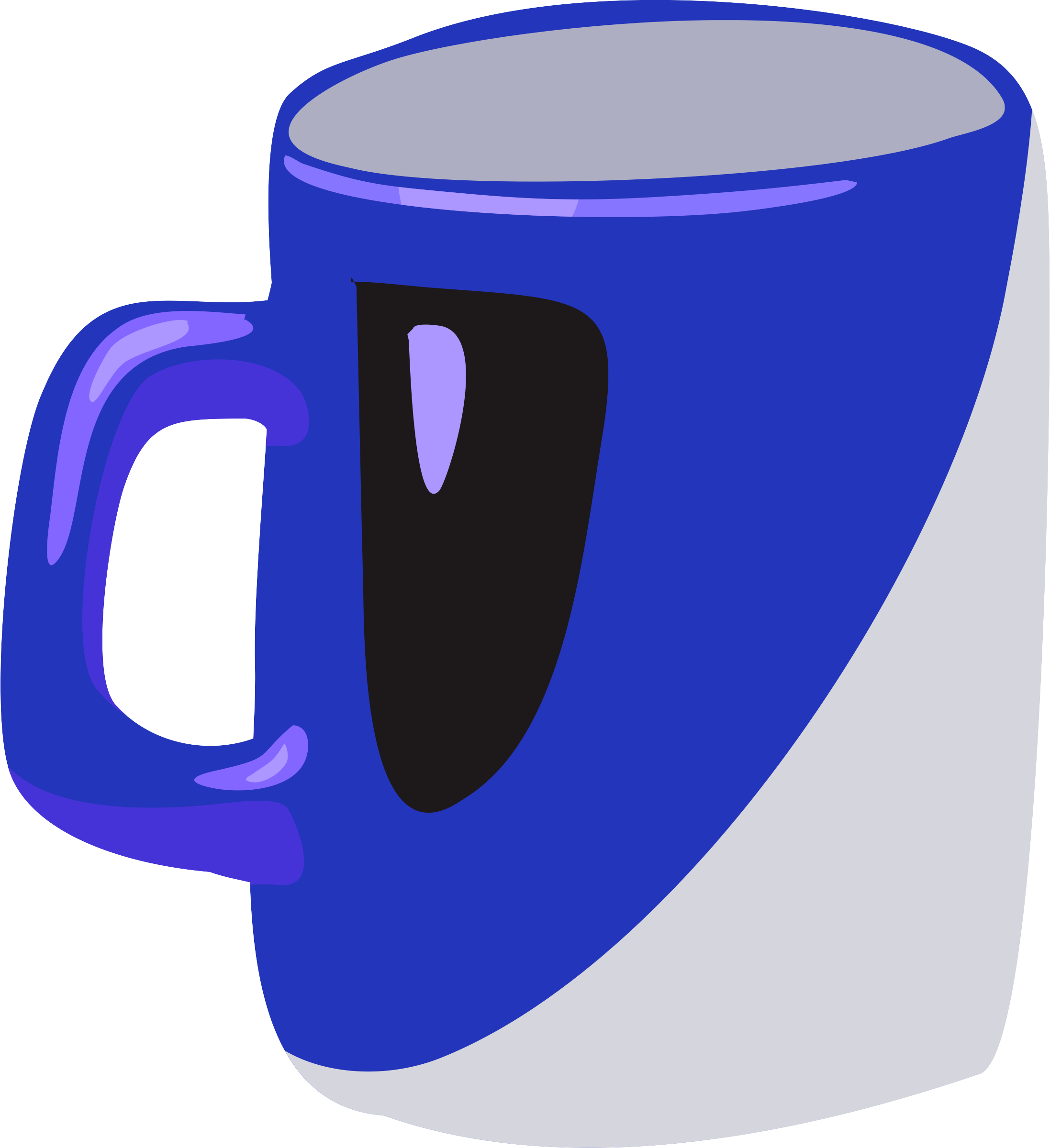 mug clipart blue mug