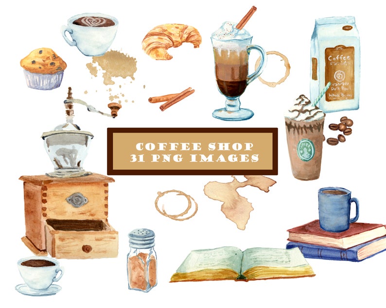mug clipart coffee themed