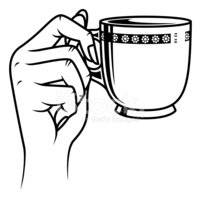 mug clipart hand holding