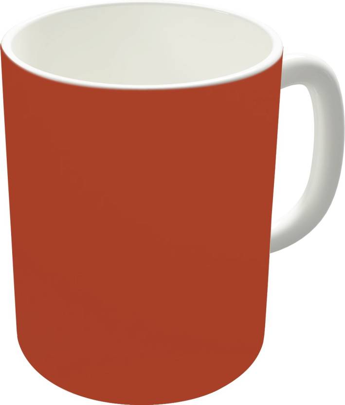 mug clipart plain red