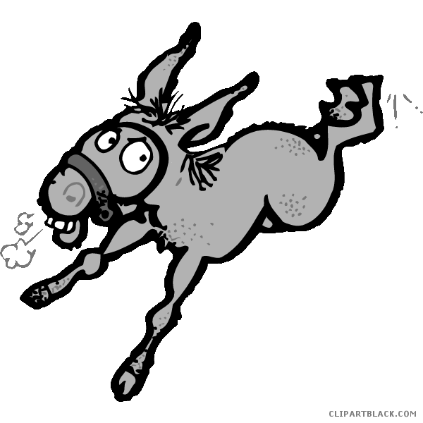 mule clipart black and white