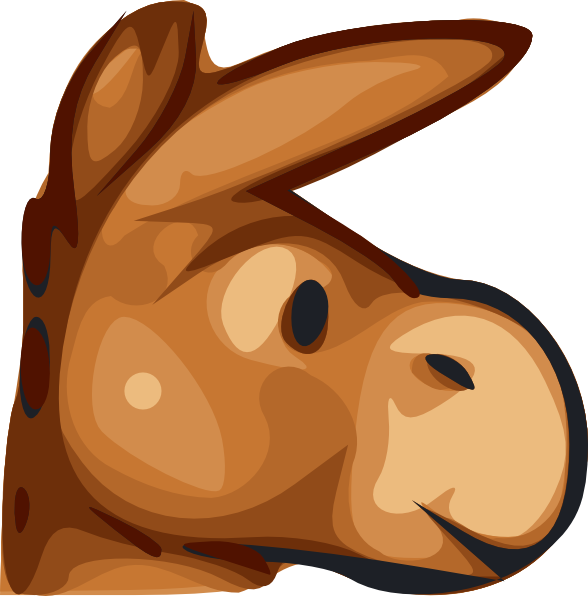 mule clipart brown