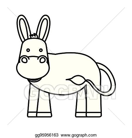 Clip art vector cute. Mule clipart manger