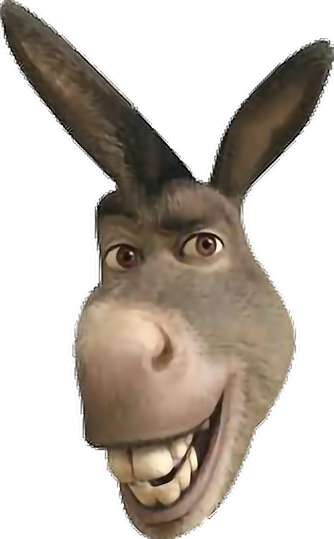 Mule clipart shrek donkey. Sticker donkeyface freetoedit report