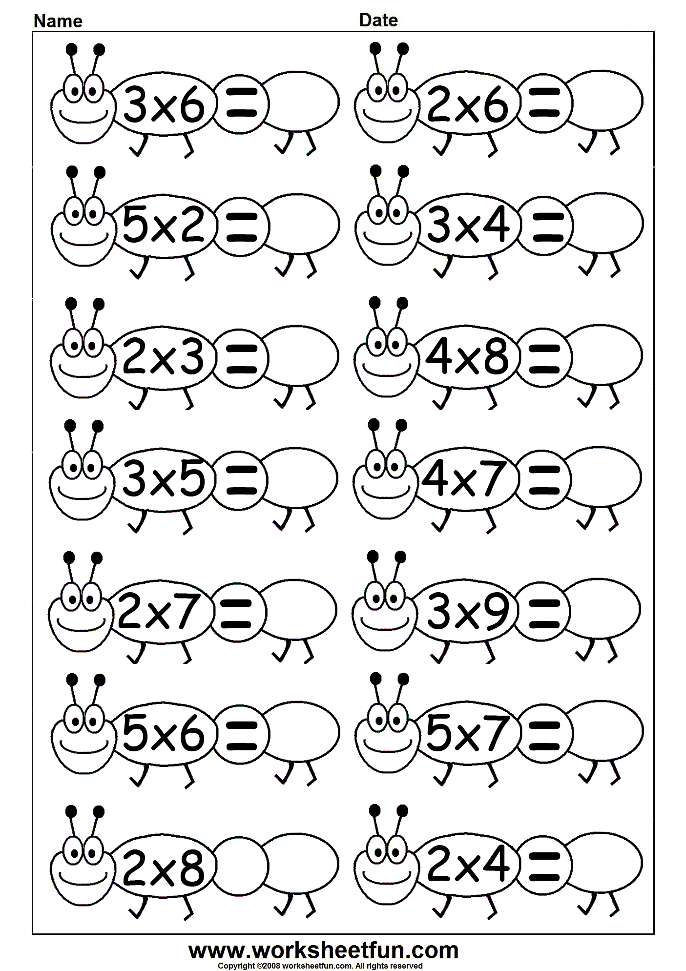 multiplication clipart math sheet