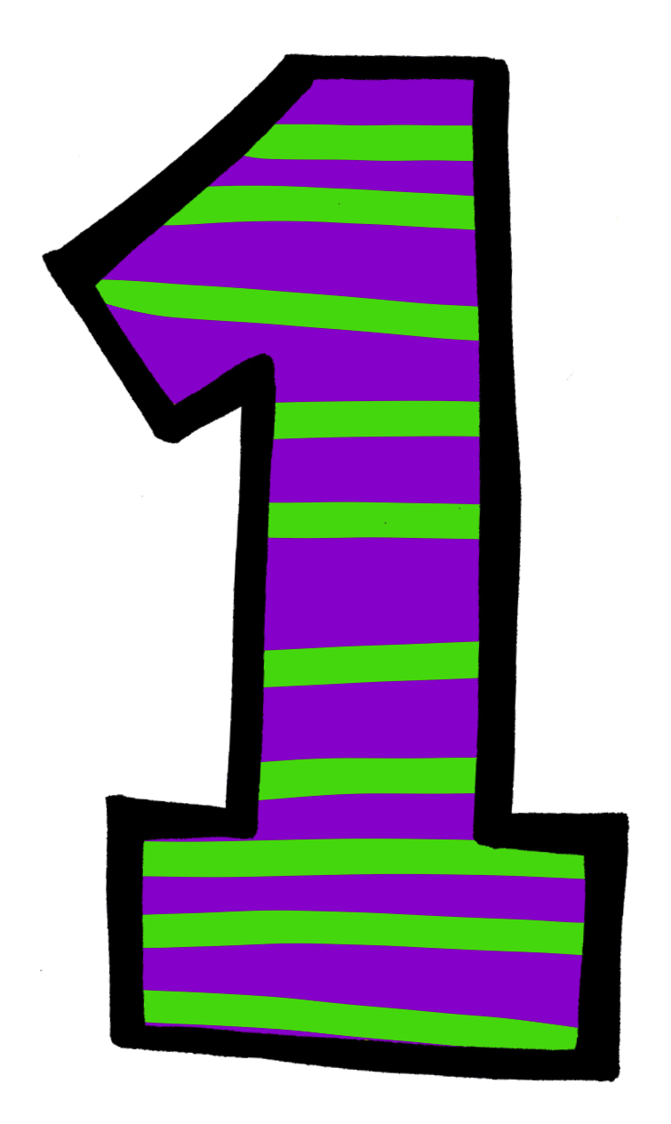 number 3 clipart individual number