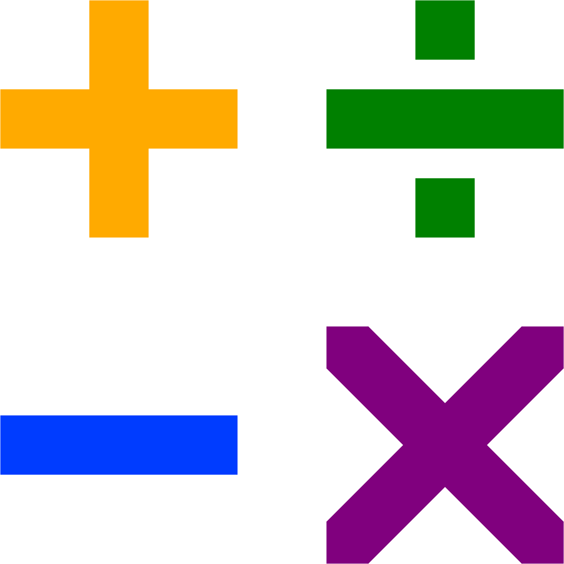 Multiplication clipart summer. Addition subtraction division signs