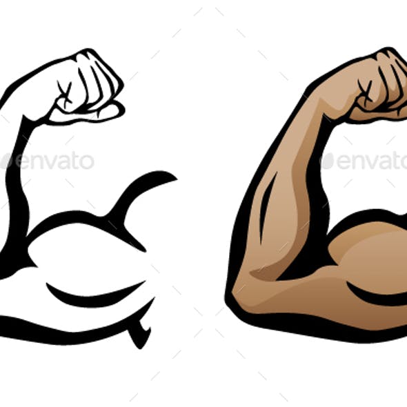 muscle clipart arm template
