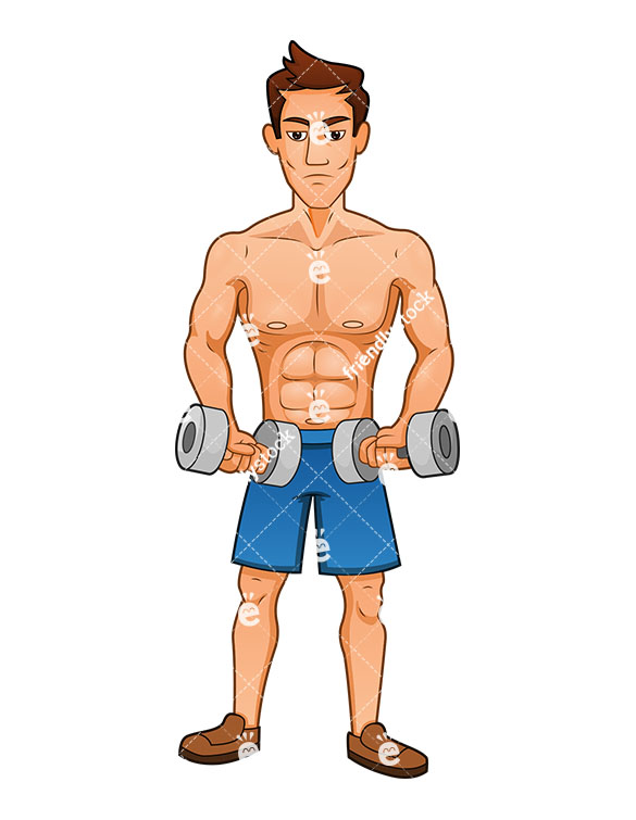 Muscle guy drawing free. Muscles clipart buff dude