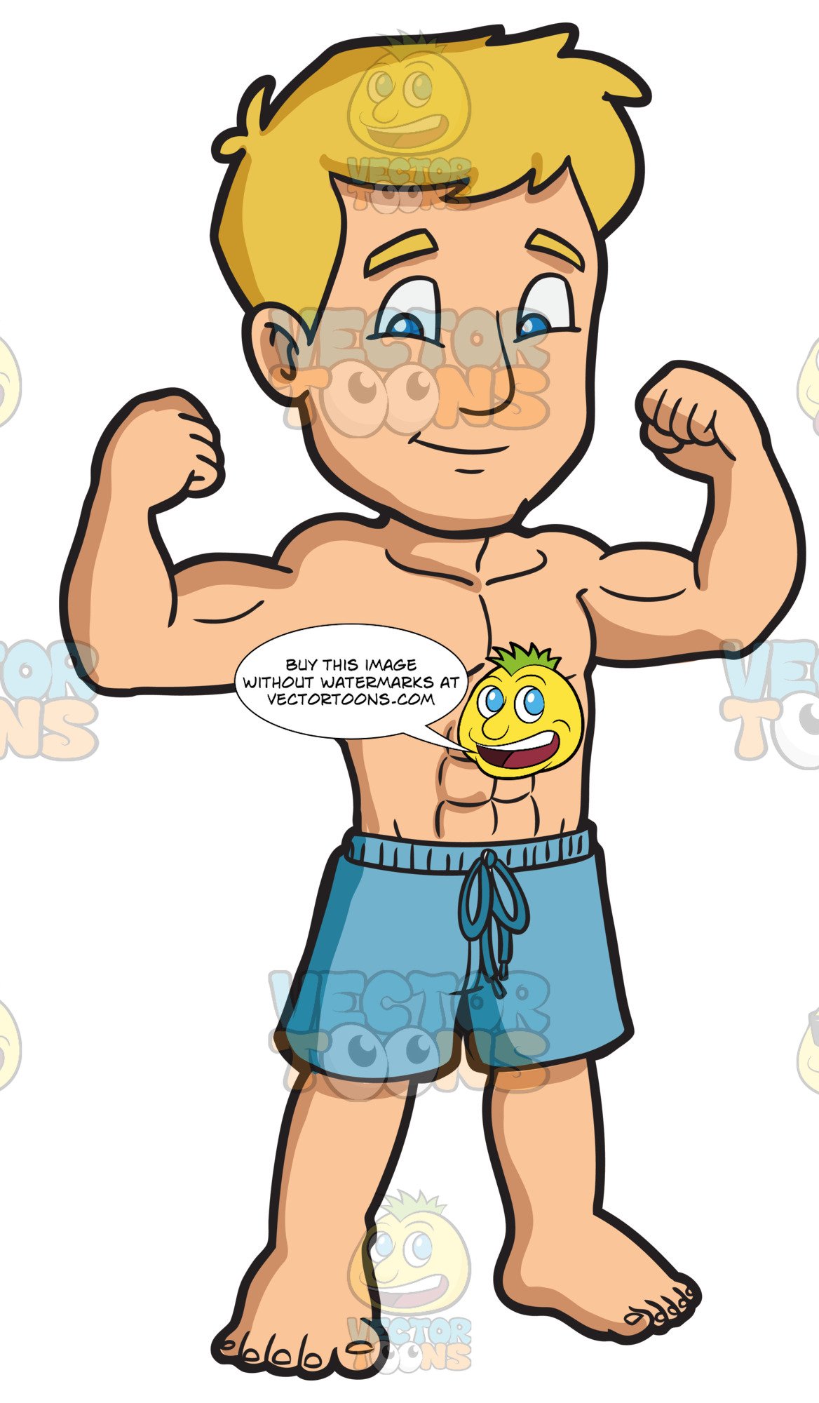 muscle clipart fit man